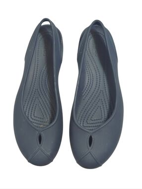 Crocs Women's Shoes Olivia II Navy Blue Slingbacks Flats Slip On Gardening sz 10